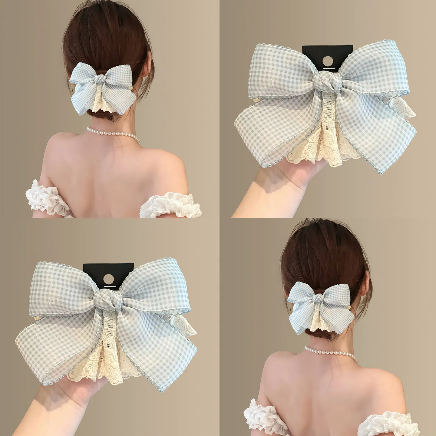 1PC Korean Style Blue Plaid Bow Hair Clip with Lace Edge Spring Claw for Half Updo Women Sweet Hair Accessories
1PC Korean Style Blue Plaid Bow Hair Clip with Lace Edge Spring Claw for Half Updo Women Sweet Hair Accessories
