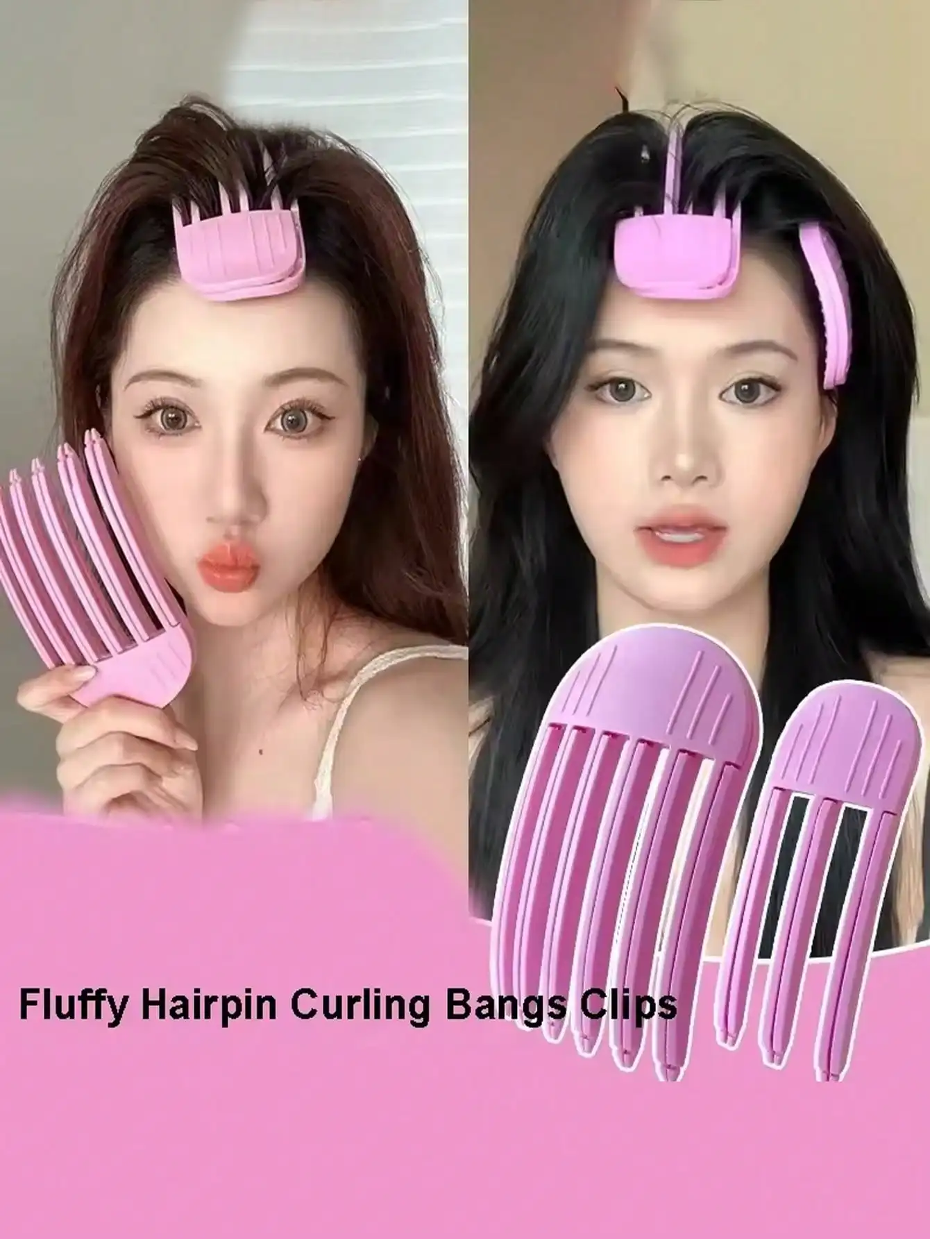 2pcs Pink Fluffy Hairpin Curling Bangs Clips for Volume Styling
2pcs Pink Fluffy Hairpin Curling Bangs Clips for Volume Styling