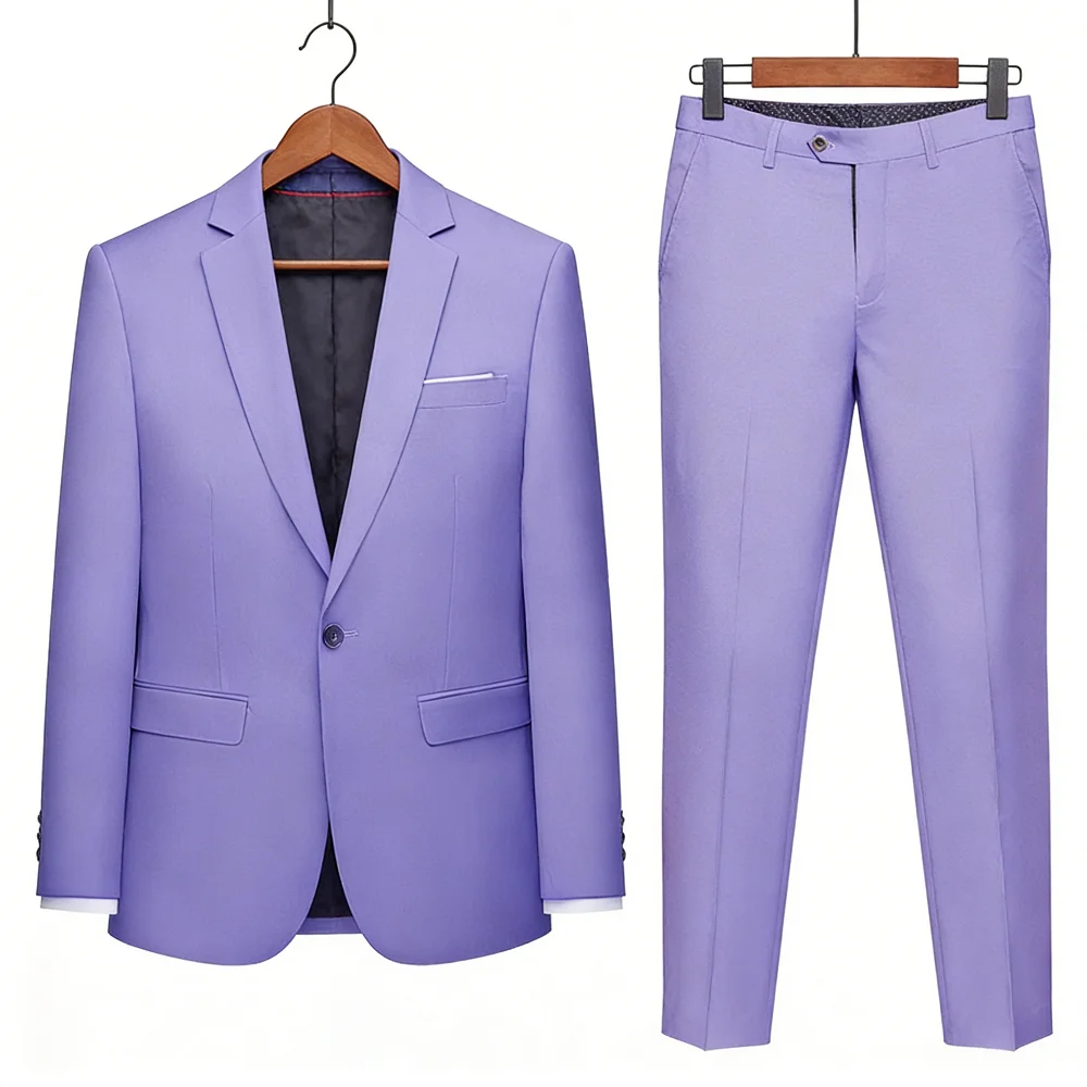 Men's Smart Casual 2-Piece Wedding Tuxedo Slim Fit Notch Lapel Blazer And Pants Set for Party And Dance Events
Men's Smart Casual 2-Piece Wedding Tuxedo Slim Fit Notch Lapel Blazer And Pants Set for Party And Dance Events