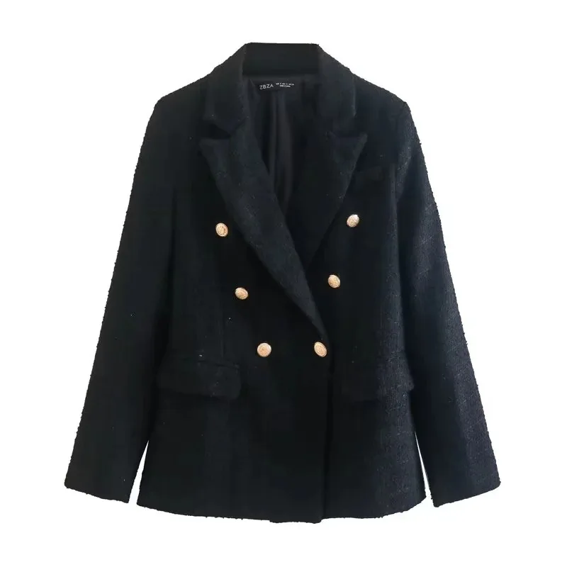 Faionable Casual Loose Double-Breasted Women's Suit Jaet Autumn New Sle Cross-Border Single-Piece Polyester Ladies Coat
Faionable Casual Loose Double-Breasted Women's Suit Jaet Autumn New Sle Cross-Border Single-Piece Polyester Ladies Coat