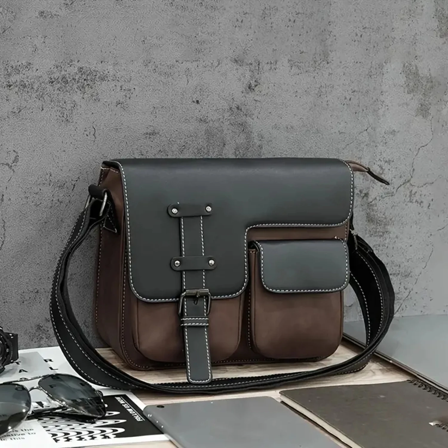 Stylish High-End Japanese Leather Shoulder Bag for Men - Niche Casual Boys Messenger with Superior Quality Materials and Ex
Stylish High-End Japanese Leather Shoulder Bag for Men - Niche Casual Boys Messenger with Superior Quality Materials and Ex