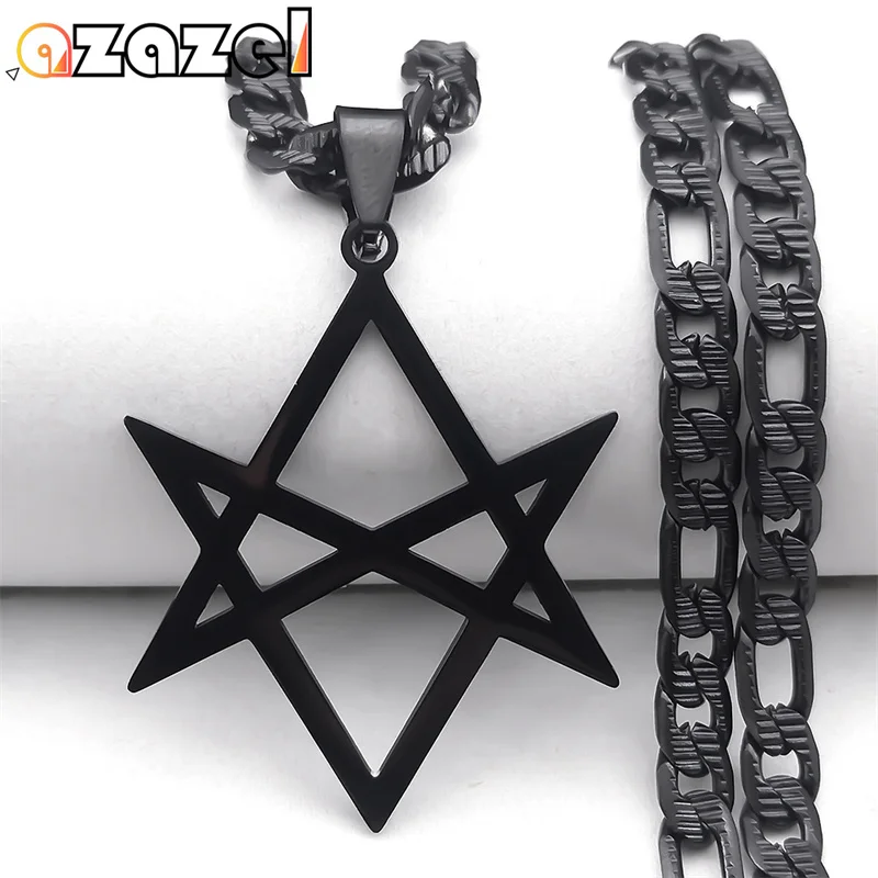 Unicursal Hexagram Pendant Necklaces Women Men Stainless Steel Chain Black Color Necklace Jewelry collier acier inoxydable N8536
Unicursal Hexagram Pendant Necklaces Women Men Stainless Steel Chain Black Color Necklace Jewelry collier acier inoxydable N8536