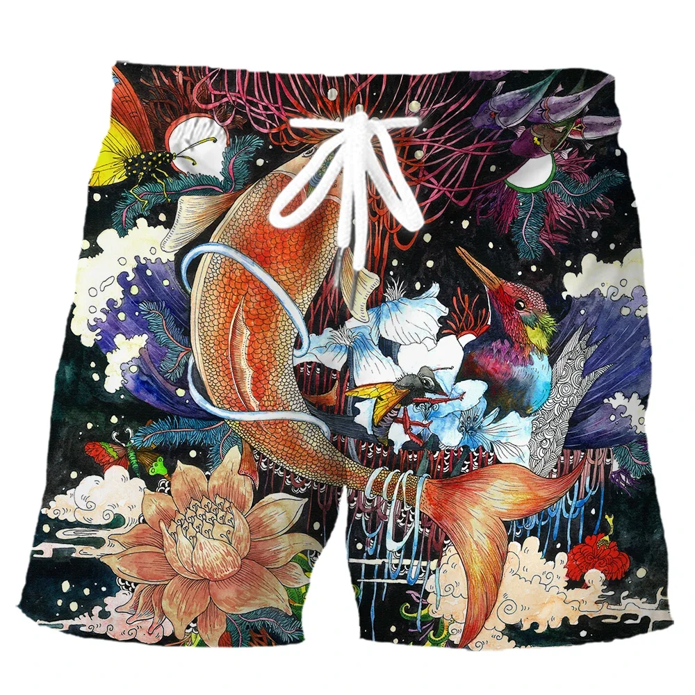 HX Модные спортивные шорты Ukiyo-e Wave Koi Phoenix Lotus Art Брюки с 3D принтом Летние мужские повседневные шорты из полиэстера S-5XL
HX Модные спортивные шорты Ukiyo-e Wave Koi Phoenix Lotus Art Брюки с 3D принтом Летние мужские повседневные шорты из полиэстера S-5XL