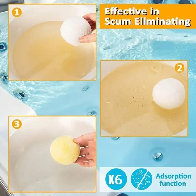 Swimming Pool Filter Sponge Scum Absorbing Balls for Spa and Pool Maintenance X3UC
Swimming Pool Filter Sponge Scum Absorbing Balls for Spa and Pool Maintenance X3UC