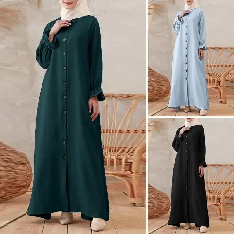 2025 Spring Vintage Abayas Black Blue Dresses Women Islamic Fashion Shirt Long Sleeve Robe Musulmane Femme Hijab Arabic Wear
2025 Spring Vintage Abayas Black Blue Dresses Women Islamic Fashion Shirt Long Sleeve Robe Musulmane Femme Hijab Arabic Wear