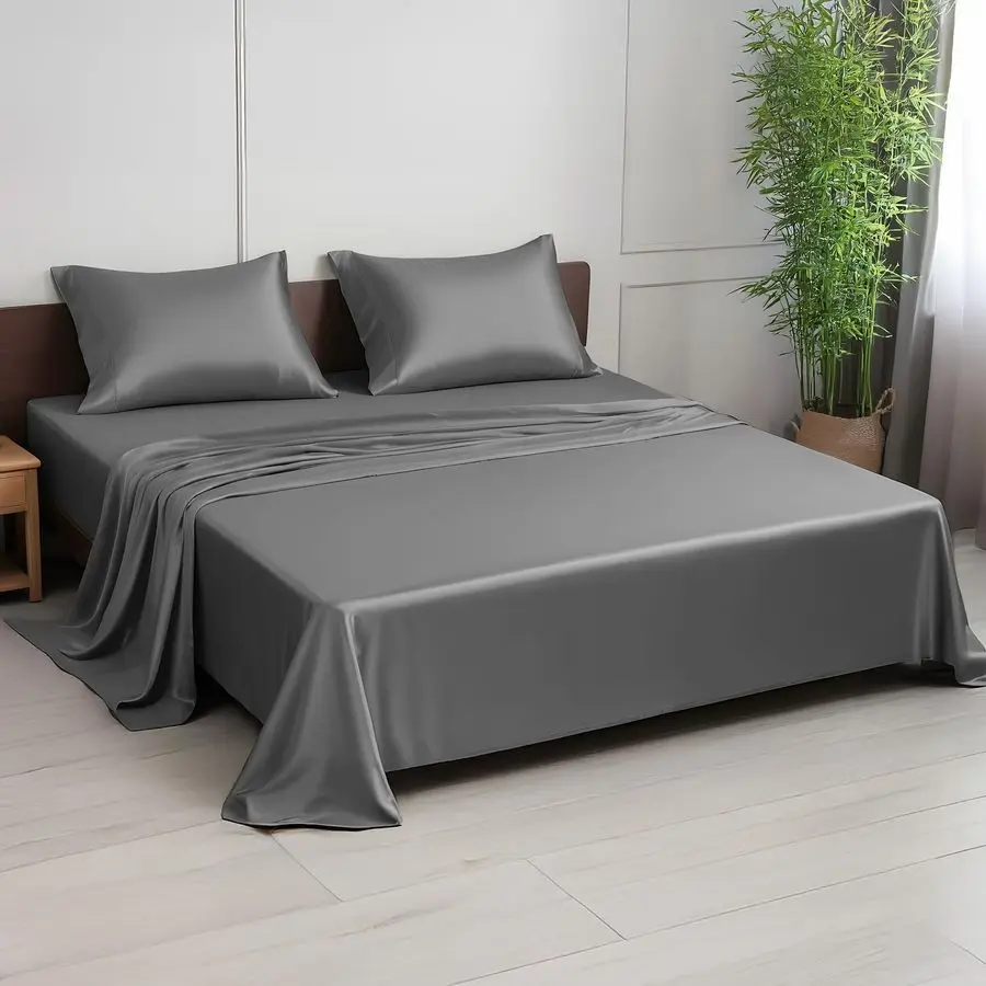 Premium 100 Viscose Derived from Bamboo King Size Sheet Set Ultra Soft, Breathable amp Cooling, Ideal for Hot Sleepers, 16 Deep
Premium 100 Viscose Derived from Bamboo King Size Sheet Set Ultra Soft, Breathable amp Cooling, Ideal for Hot Sleepers, 16 Deep