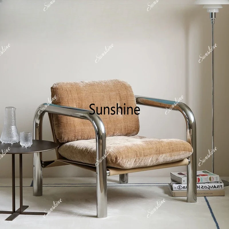 Nordic stainless steel fabric single sofa leisure chair
Nordic stainless steel fabric single sofa leisure chair