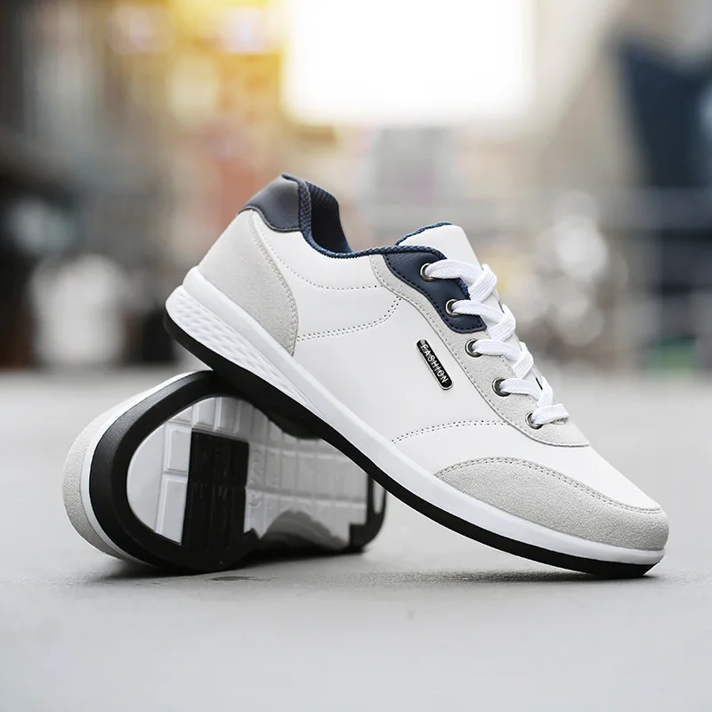High Quality Mens Shoes Lightweight Pu Leather Casual Shoes Fashion Sneakers Lace Up Vulcanized Shoe Luxury Tennis Shoes for Men
High Quality Mens Shoes Lightweight Pu Leather Casual Shoes Fashion Sneakers Lace Up Vulcanized Shoe Luxury Tennis Shoes for Men