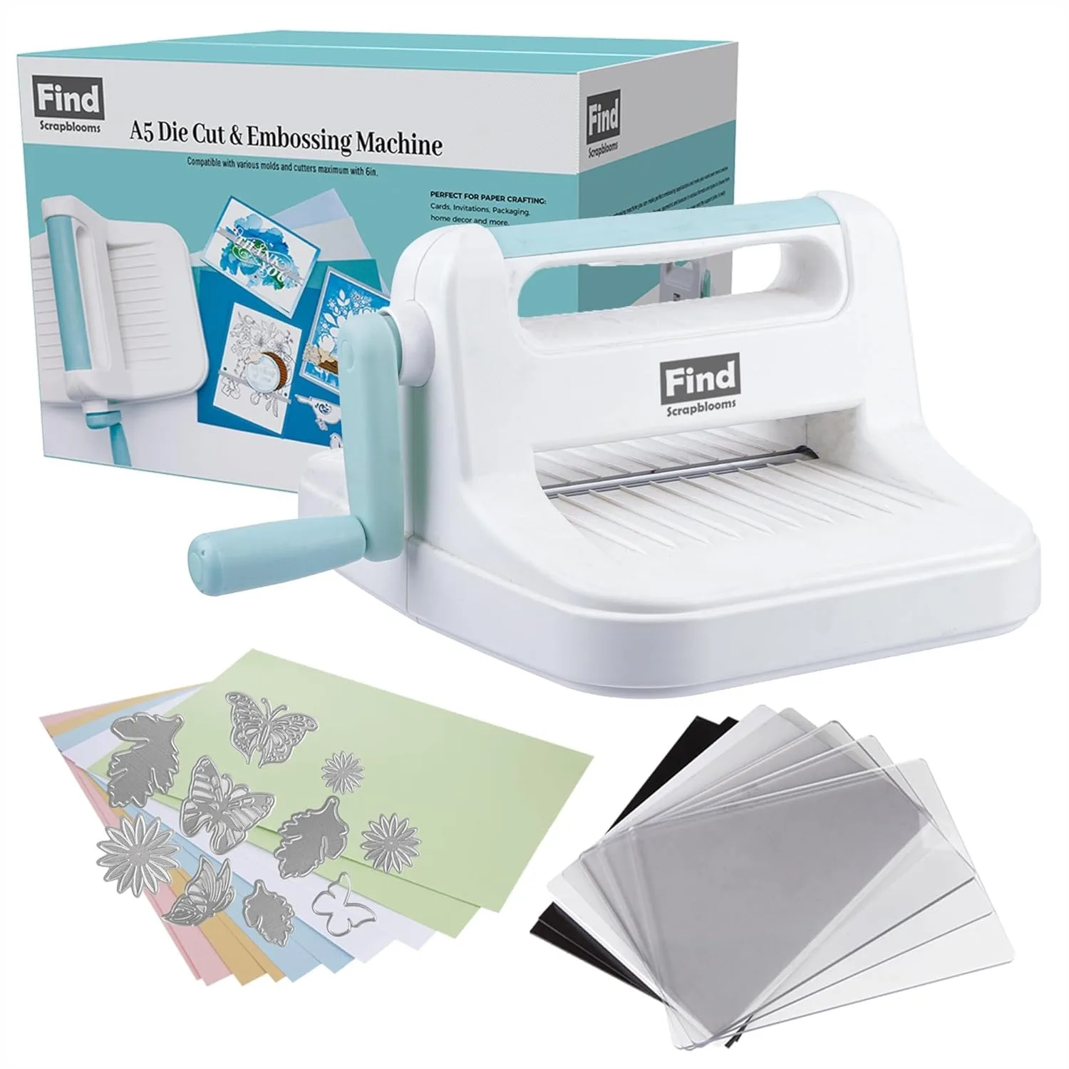 Manual Die Cutting Machine, 6" Opening Embossing Machine for Card Making and Crafting
Manual Die Cutting Machine, 6" Opening Embossing Machine for Card Making and Crafting