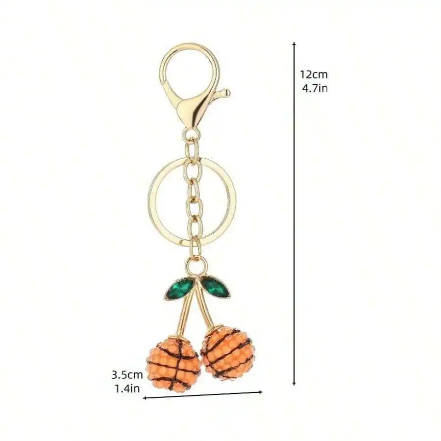Cherry Sports Ball Keychain With Rhinestone For Women Bag Charm Gift
Cherry Sports Ball Keychain With Rhinestone For Women Bag Charm Gift