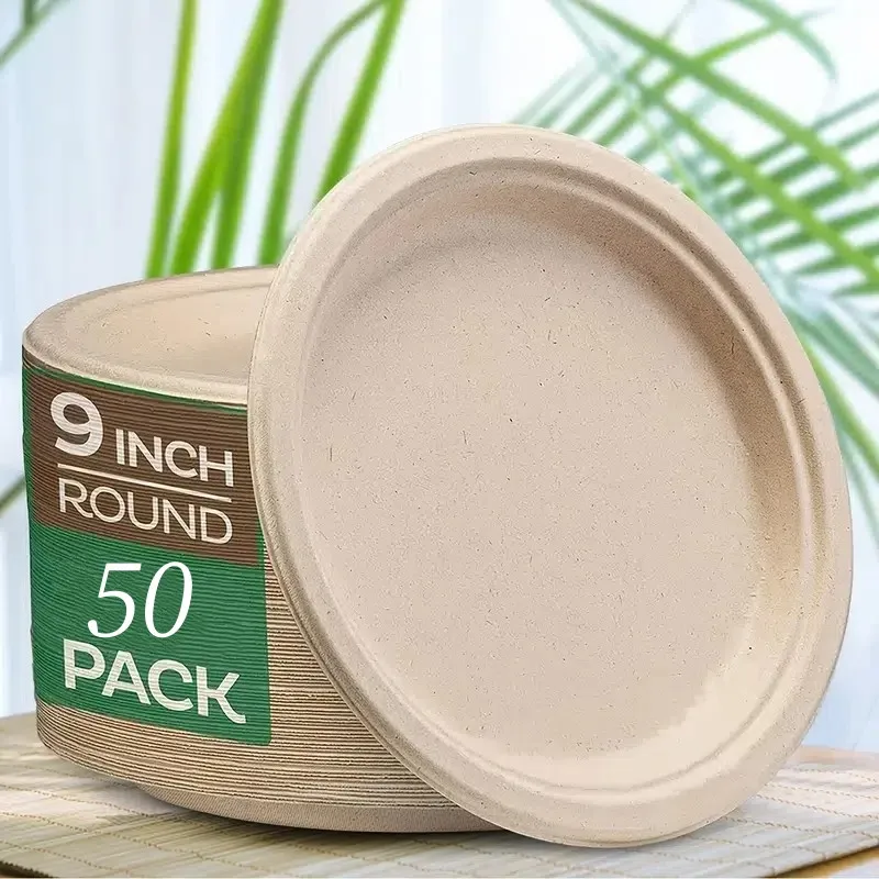 Disposable Compostable Plates, Heavy Duty Paper Plates, Natural Bits, 9 Inches
Disposable Compostable Plates, Heavy Duty Paper Plates, Natural Bits, 9 Inches
