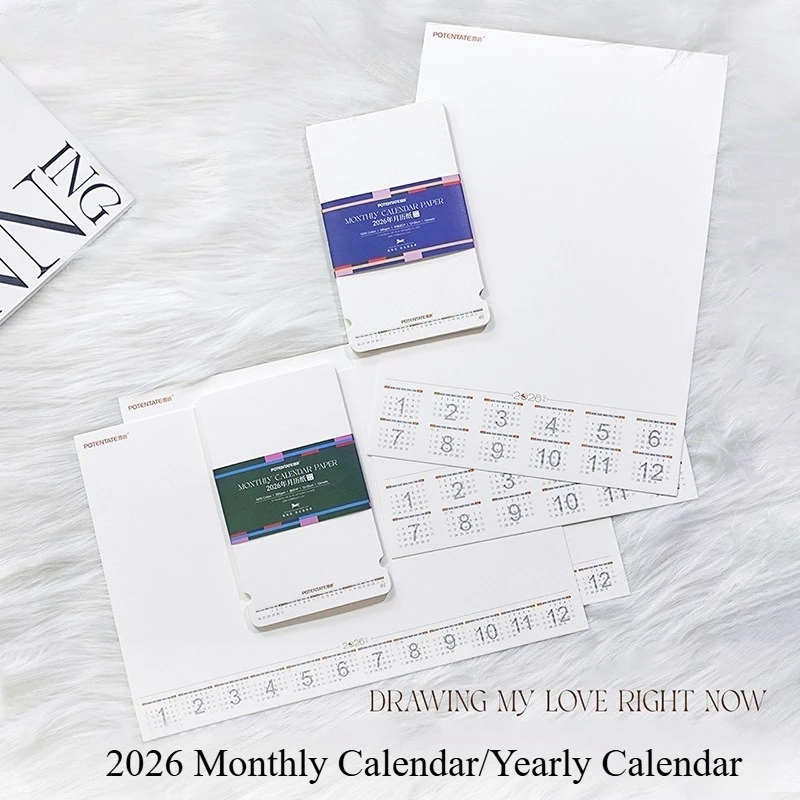 Cotton 2026 Monthly Calendar Fine/Medium Grain for Hand-Painted Diy Oil Pastel 300G Blank Watercolor Paper Desk Yearly Calendar
Cotton 2026 Monthly Calendar Fine/Medium Grain for Hand-Painted Diy Oil Pastel 300G Blank Watercolor Paper Desk Yearly Calendar