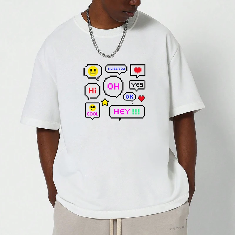 Hello Graphic T Shirts Y2k Men's Clothing Printed Tee Gifts for Boyfriend Summer Tops Cotton Streetwear Vintage New Gifts
Hello Graphic T Shirts Y2k Men's Clothing Printed Tee Gifts for Boyfriend Summer Tops Cotton Streetwear Vintage New Gifts