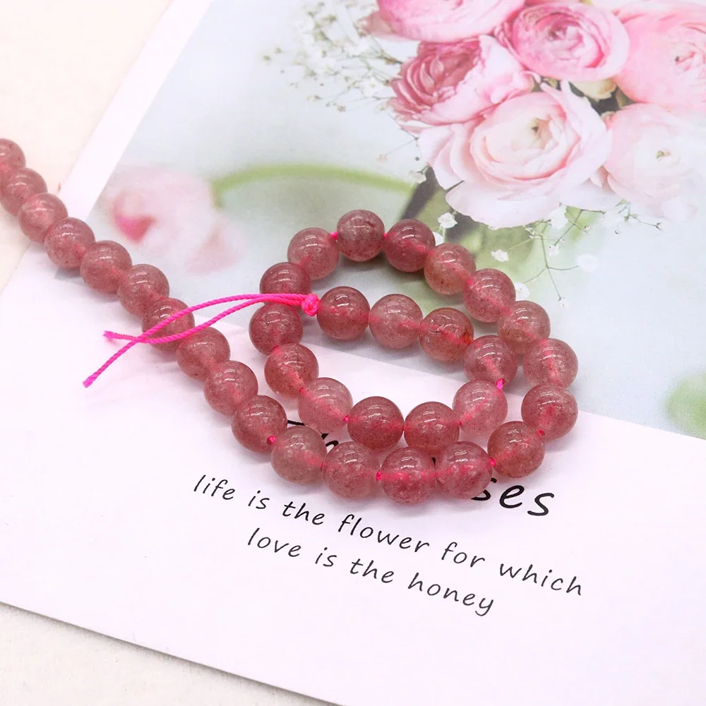 Natural Stone Strawberry Crystals Beads for Jewelry Making DIY Bracelet Necklace Perles Loose Spacer Beads Jewelry Accessories
Natural Stone Strawberry Crystals Beads for Jewelry Making DIY Bracelet Necklace Perles Loose Spacer Beads Jewelry Accessories
