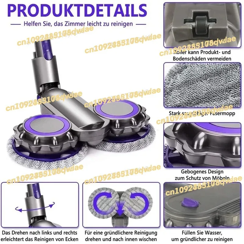 For V10 slim/sV18/V12 slim Electric Mop Head Brush With Water Tank Replacement Vacuum Cleaner Detachable Cloth Mop
For V10 slim/sV18/V12 slim Electric Mop Head Brush With Water Tank Replacement Vacuum Cleaner Detachable Cloth Mop