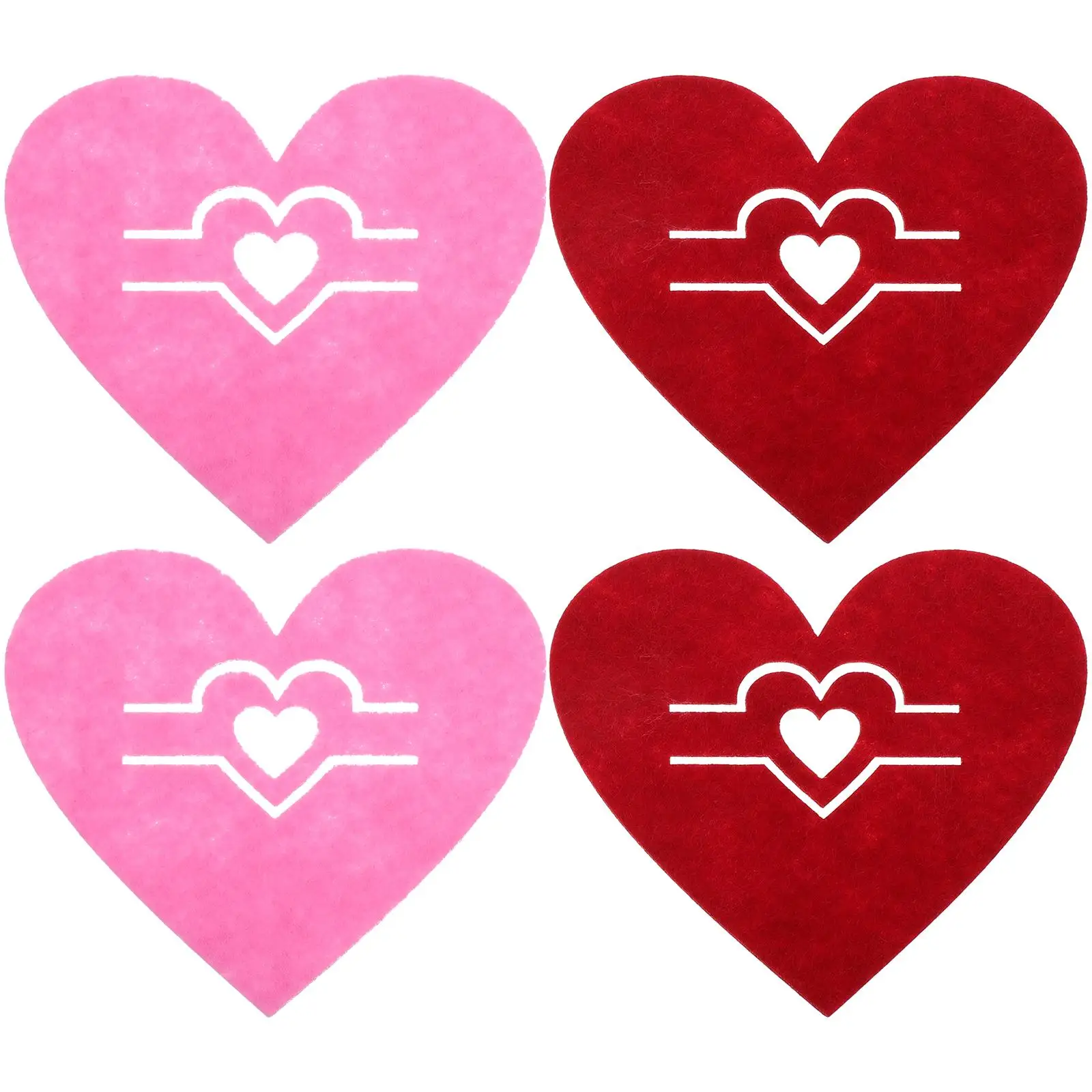 4 Pcs Heart Shaped Knife Fork Bag Pink Non woven Fabric Valentine's Day Decor Wedding Silverware Pocket Cutlery Pouch Storage
4 Pcs Heart Shaped Knife Fork Bag Pink Non woven Fabric Valentine's Day Decor Wedding Silverware Pocket Cutlery Pouch Storage