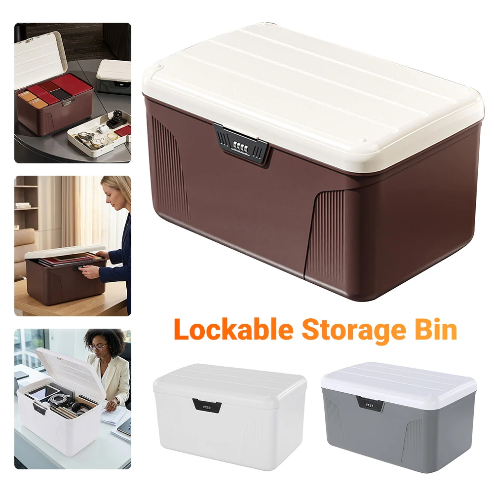 Lockable Storage Containers Bin with Combination Lock Document Lock Box Usable As Item Organizer Or Office File Storage
Lockable Storage Containers Bin with Combination Lock Document Lock Box Usable As Item Organizer Or Office File Storage