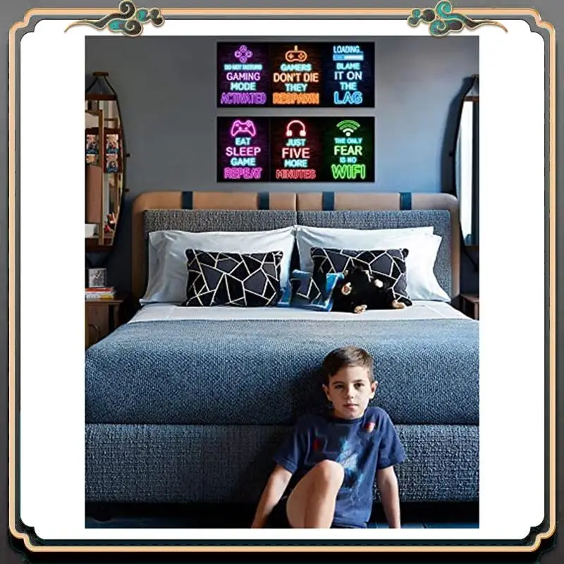ASMA-6Piece Video Gamer Room Decor Teenage Boy Room Decor For Gaming Wall Art Gaming Room Decor
ASMA-6Piece Video Gamer Room Decor Teenage Boy Room Decor For Gaming Wall Art Gaming Room Decor