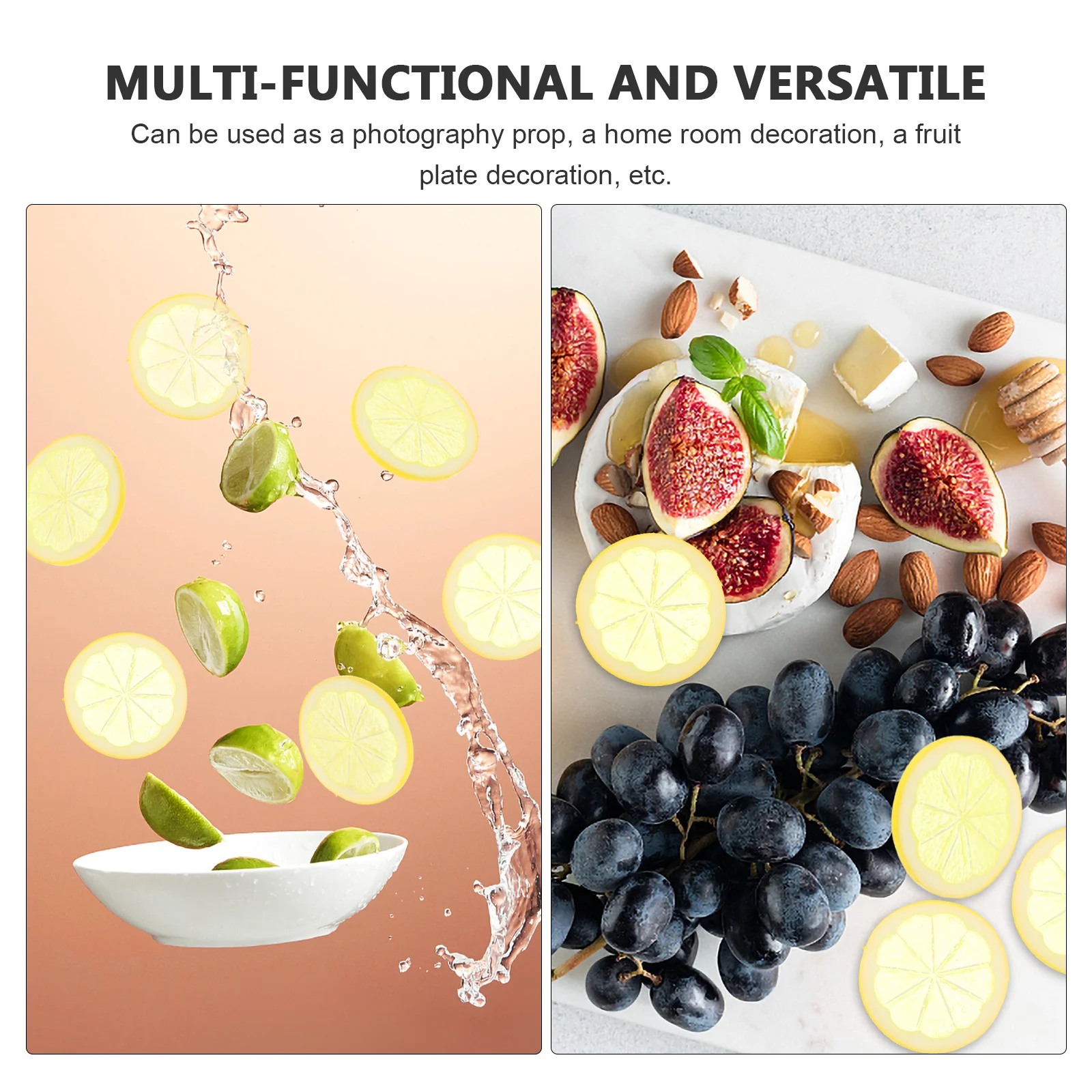 6pcs Plastic Lemon Slices PVC Artificial Fruits Simulation Decor Kitchen Props Fake Dried Lime Home Office Display
6pcs Plastic Lemon Slices PVC Artificial Fruits Simulation Decor Kitchen Props Fake Dried Lime Home Office Display