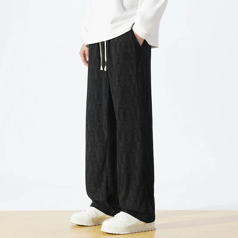 Men's Checkered Drape Pants High End Loose Straight Leg Wide Leg Floor Length Spring Autumn Trendy Versatile Bottoms
Men's Checkered Drape Pants High End Loose Straight Leg Wide Leg Floor Length Spring Autumn Trendy Versatile Bottoms