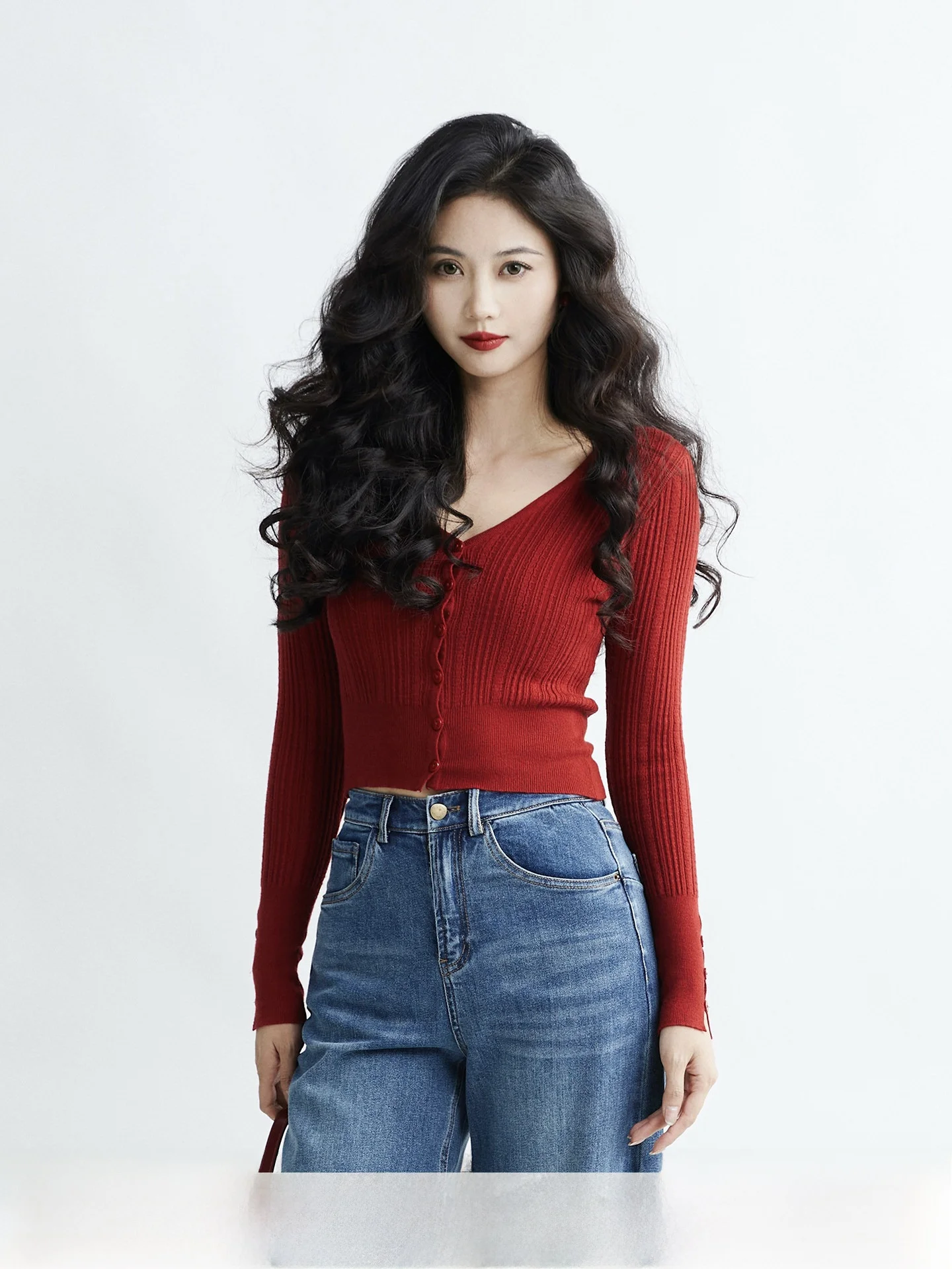 TAIYANG OFFICE Women's V-Neck Knitted Cardigan Slim Fit Early Spring Shoulder-Length Long Sleeve Short Coat Casual Top
TAIYANG OFFICE Women's V-Neck Knitted Cardigan Slim Fit Early Spring Shoulder-Length Long Sleeve Short Coat Casual Top