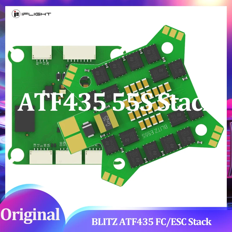 iFlight BLITZ ATF435 FC/ESC Stack Combo 55A 4-в-1 Betaflight 4.4 8K ICM-42688P 30×30mm 6S Whoop/Racer
iFlight BLITZ ATF435 FC/ESC Stack Combo 55A 4-в-1 Betaflight 4.4 8K ICM-42688P 30×30mm 6S Whoop/Racer