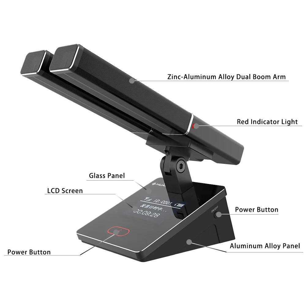 High Sound Quality UHF Conference Wireless Dual Bar Microphone Desktop Touch Microphone
High Sound Quality UHF Conference Wireless Dual Bar Microphone Desktop Touch Microphone