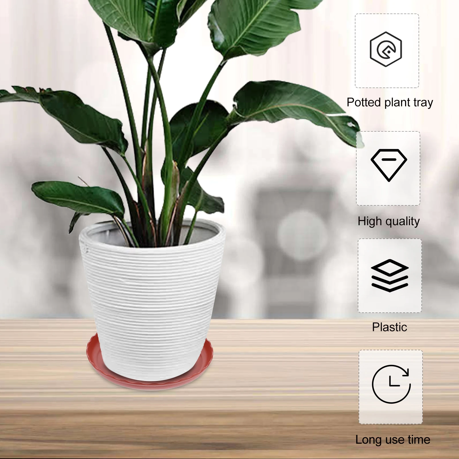 10 Pcs Flowerpot Trays Durable Plastic Plant Pot Plates Gardening Trays Prevent Water Leaking Soil Falling Reusable Red Bases
10 Pcs Flowerpot Trays Durable Plastic Plant Pot Plates Gardening Trays Prevent Water Leaking Soil Falling Reusable Red Bases