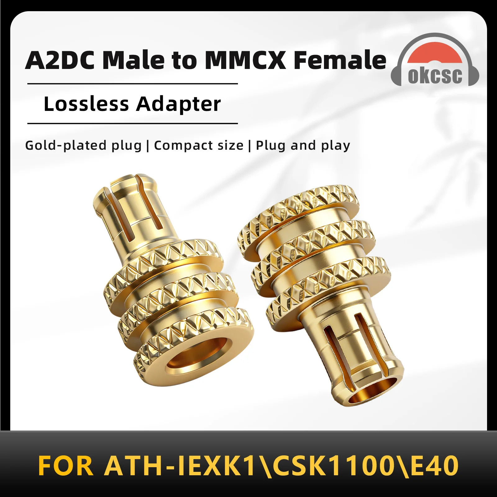 OKCSC A2DC Male to MMCX Female Adapter Connector for ATH IEX1\CKS1100\E50\LS200\LS300\CKR90\CKR100\CKR90iS\CKS1100iS\CKS1100X
OKCSC A2DC Male to MMCX Female Adapter Connector for ATH IEX1\CKS1100\E50\LS200\LS300\CKR90\CKR100\CKR90iS\CKS1100iS\CKS1100X