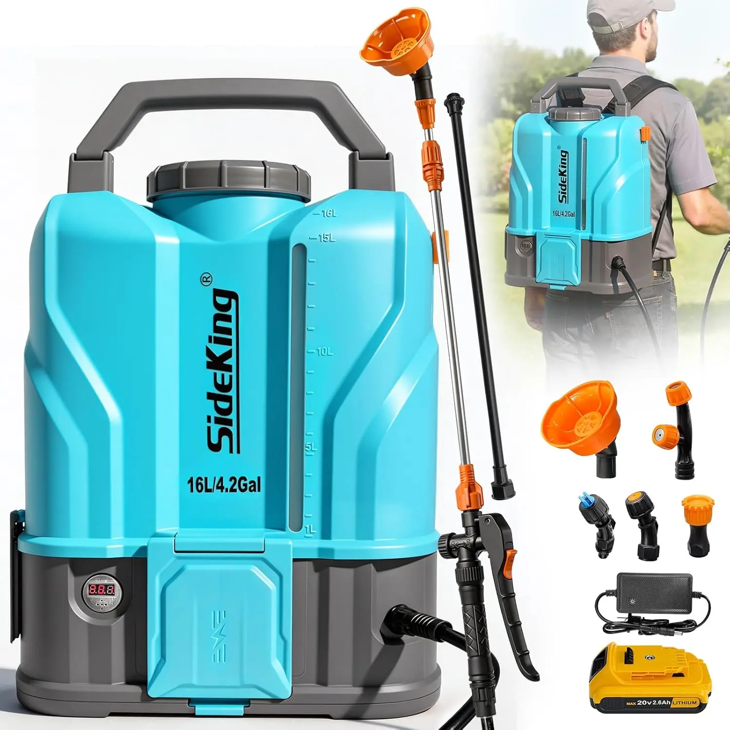 4 2 Gallon Battery Powered Backpack Sprayer 120 PSI Powerful Electric Sprayer Compatible with DeWalt 20V Battery Max 1 0 GPM 5
4 2 Gallon Battery Powered Backpack Sprayer 120 PSI Powerful Electric Sprayer Compatible with DeWalt 20V Battery Max 1 0 GPM 5