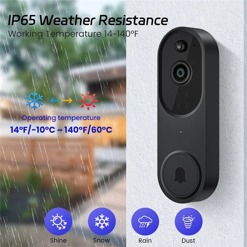 AS94-US PLUG,1080P Wireless Video Doorbell Camera,Chime Ringer With Live View,2-Way Audio,2.4G Wifi,Night Vision
AS94-US PLUG,1080P Wireless Video Doorbell Camera,Chime Ringer With Live View,2-Way Audio,2.4G Wifi,Night Vision