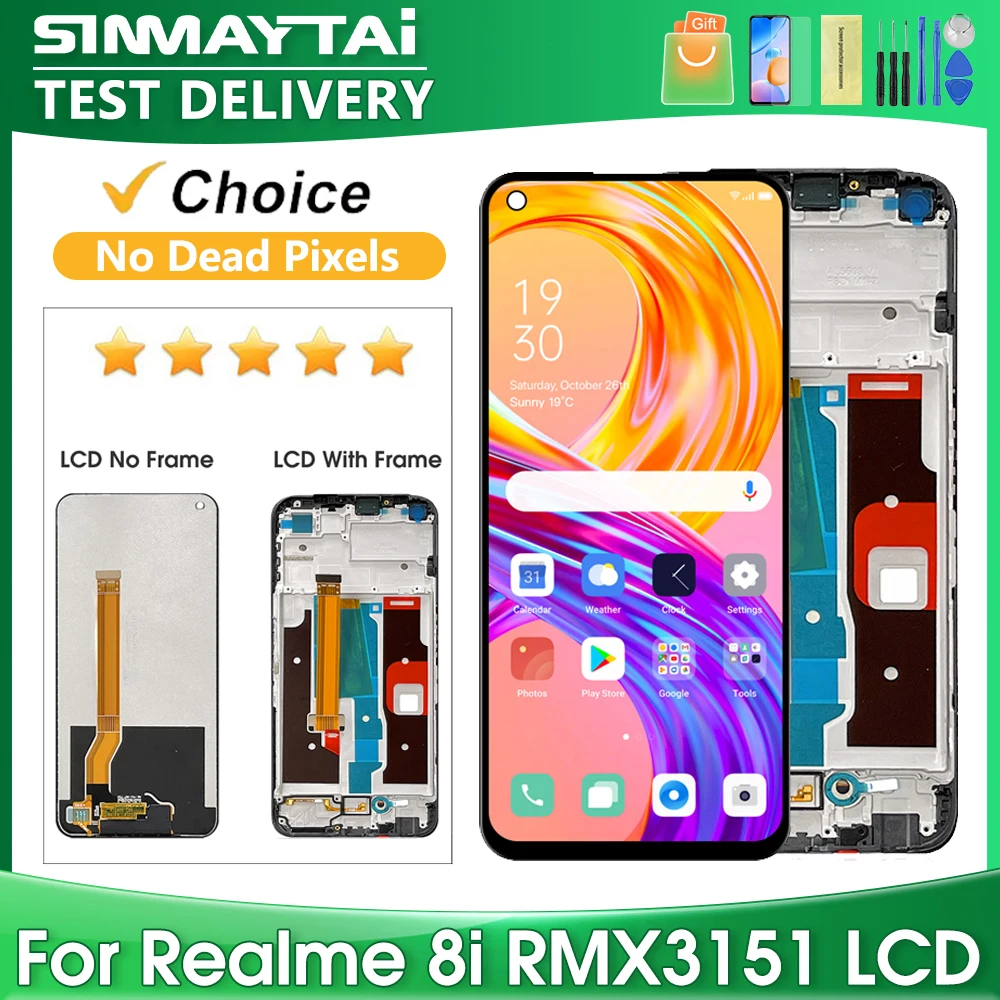 OEM For OPPO Realme 8i 6.6''For Realme8i RMX3151 LCD Display Touch Screen Digitizer Assembly Replacement
OEM For OPPO Realme 8i 6.6''For Realme8i RMX3151 LCD Display Touch Screen Digitizer Assembly Replacement