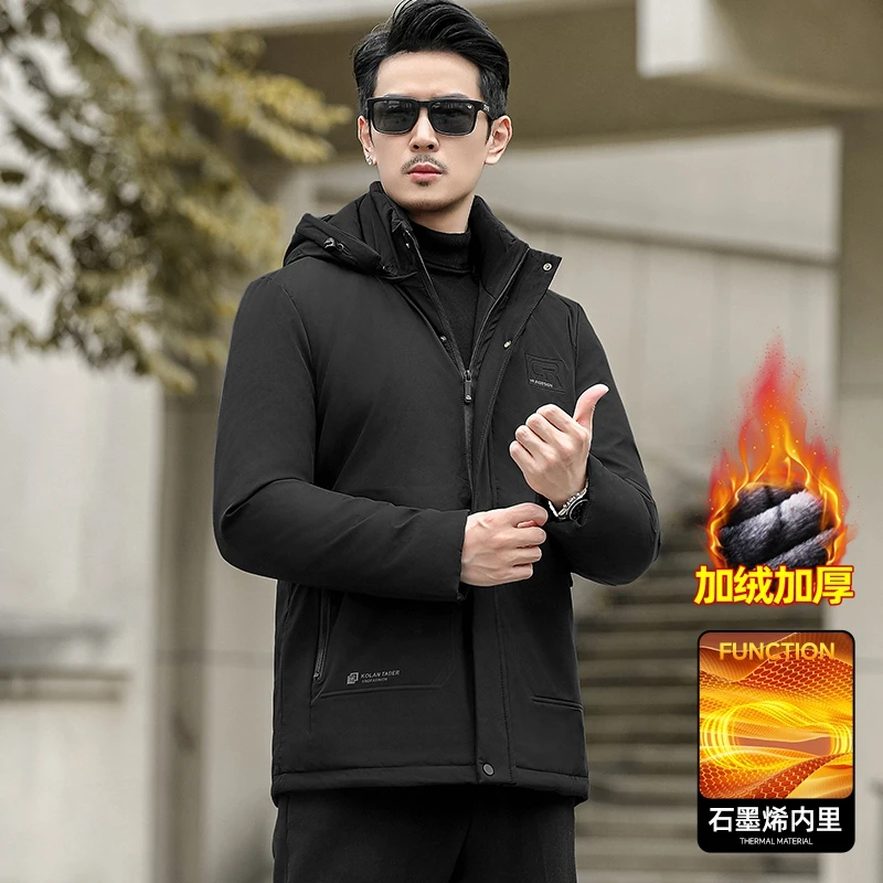 Men Hooded Plus Velvet Outdoor Parka Thicken Warm Outerwear New Trendy Casual Fashion Casual Loose Man Thick Waterproof Parkas
Men Hooded Plus Velvet Outdoor Parka Thicken Warm Outerwear New Trendy Casual Fashion Casual Loose Man Thick Waterproof Parkas