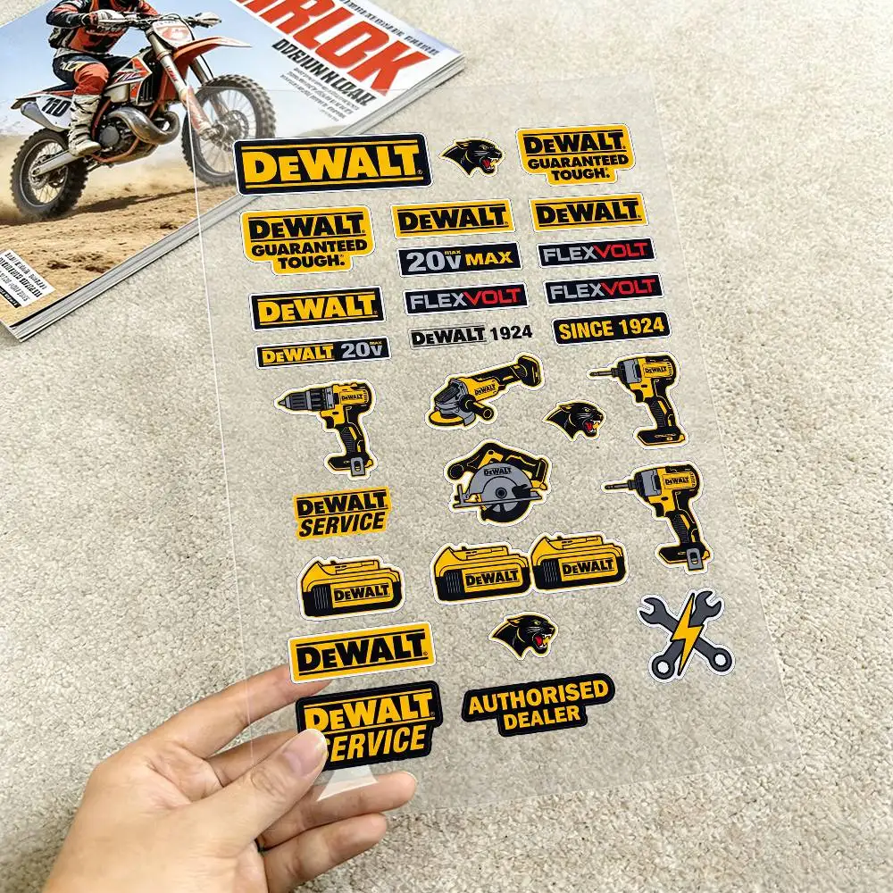For DEWALT Motorcycle Reflective Stickers Waterproof Decals For Helmet Scooter Fuel Tank Toolbox Racing
For DEWALT Motorcycle Reflective Stickers Waterproof Decals For Helmet Scooter Fuel Tank Toolbox Racing