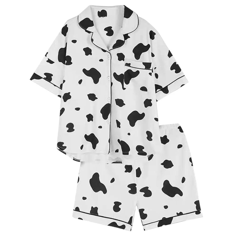 Women's Sleepwear Pajamas for Cardigan Short Sleeve Shorts Cotton Summer Thin Section Miss
Women's Sleepwear Pajamas for Cardigan Short Sleeve Shorts Cotton Summer Thin Section Miss