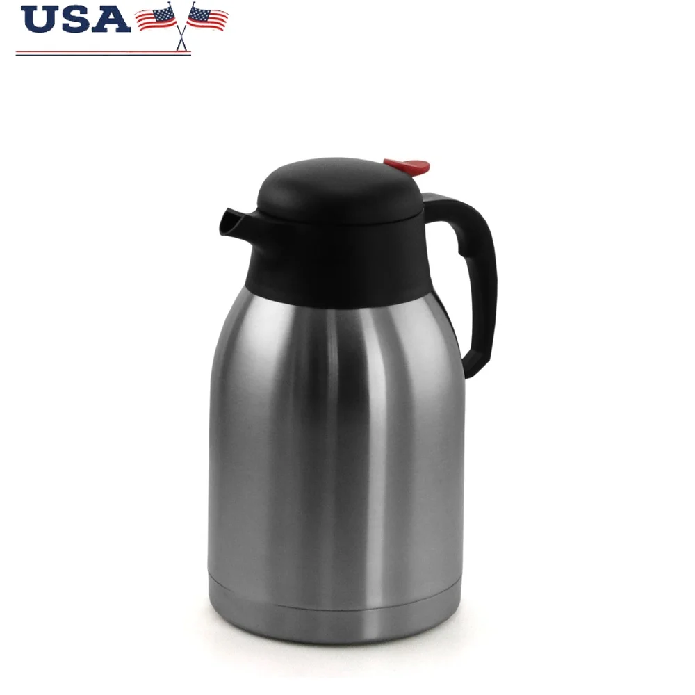 2L Stainless Steel Thermal Carafe Hot Beverage Dispenser Easy Pour Lever Operated Double Wall Insulation Ideal Gatherings Events
2L Stainless Steel Thermal Carafe Hot Beverage Dispenser Easy Pour Lever Operated Double Wall Insulation Ideal Gatherings Events