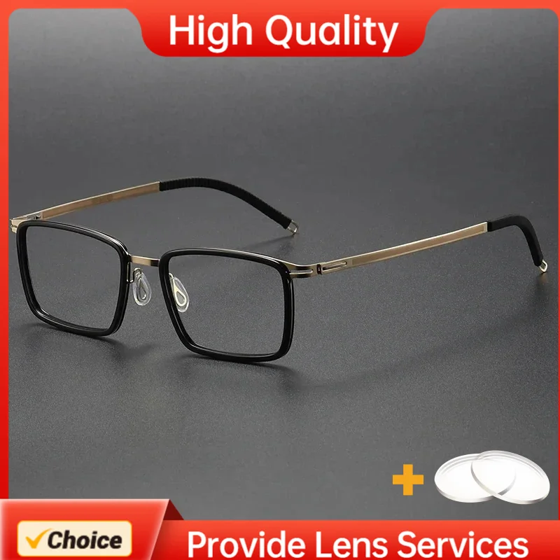 Norway Designer Style Screwless Titanium Eyeglasses Frame Square Retro Acetate Mix for Men Women Gray Brown Photochromic Lenses
Norway Designer Style Screwless Titanium Eyeglasses Frame Square Retro Acetate Mix for Men Women Gray Brown Photochromic Lenses