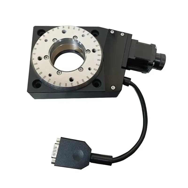 High Precision Motorized Rotary Stage 360 ° Hollow Rotary Displacement Platform
High Precision Motorized Rotary Stage 360 ° Hollow Rotary Displacement Platform