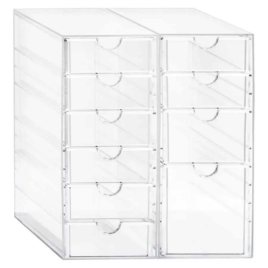 Acrylic Drawer Makeup Organizer with 10 Drawers, Set of 2 Office Desk Organizers Accessories, Clear Stackable Storage Drawers fo
Acrylic Drawer Makeup Organizer with 10 Drawers, Set of 2 Office Desk Organizers Accessories, Clear Stackable Storage Drawers fo