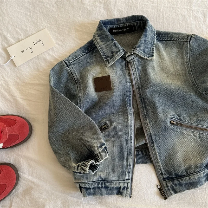 Boys' Denim Jacket, Coat, 2025 High-quality Top Jacket, Spring and Autumn Outdoor Windproof Children's Birthday Gift Clothing
Boys' Denim Jacket, Coat, 2025 High-quality Top Jacket, Spring and Autumn Outdoor Windproof Children's Birthday Gift Clothing