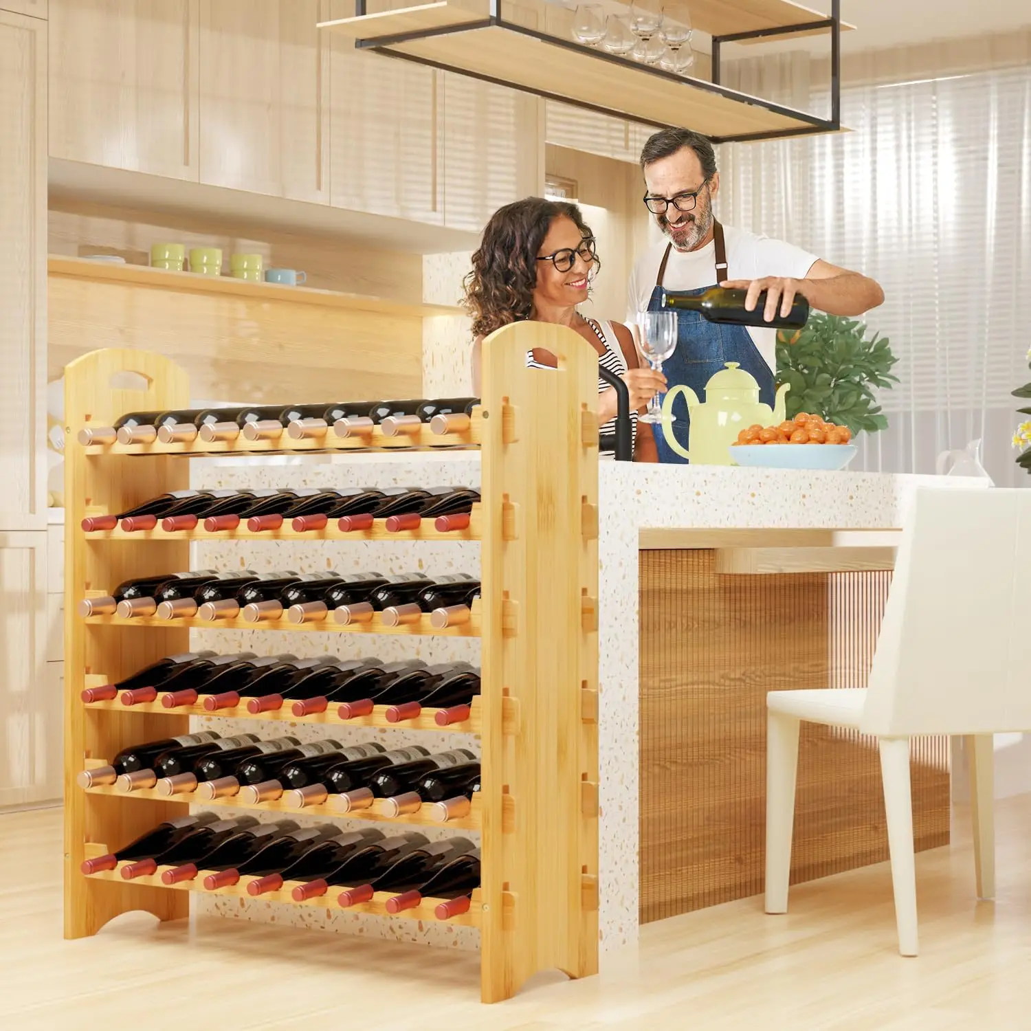Ruichang Wine Racks Free Standing Floor,Bamboo Wobble-Free Wine Storage Display Shelf Wine Bottle Holder For Kitchen, Cabinet,
Ruichang Wine Racks Free Standing Floor,Bamboo Wobble-Free Wine Storage Display Shelf Wine Bottle Holder For Kitchen, Cabinet,