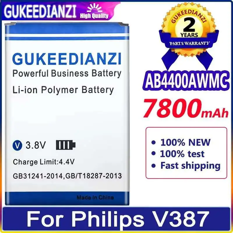 Reliable Power AB4400AWMC 7800mAh Mobile Phone Battery Good Low-Temperature Performance For Philips V387
Reliable Power AB4400AWMC 7800mAh Mobile Phone Battery Good Low-Temperature Performance For Philips V387