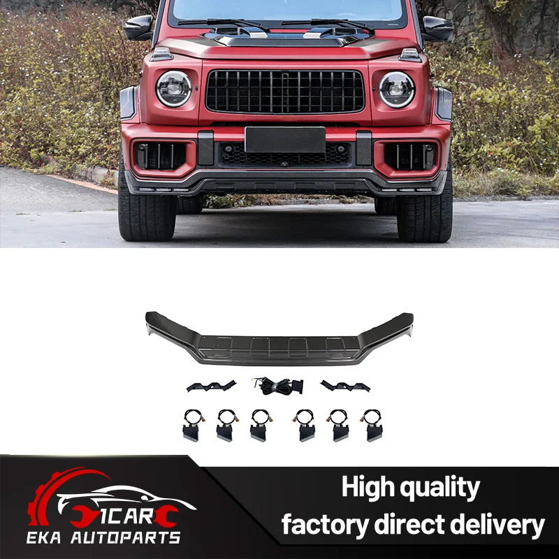 B Style LED Light Dry Carbon Front Lip Splitter For Mercedes G Class W465 G63 Premium Carbon Fiber Front Bumper Lip Factory OEM
B Style LED Light Dry Carbon Front Lip Splitter For Mercedes G Class W465 G63 Premium Carbon Fiber Front Bumper Lip Factory OEM