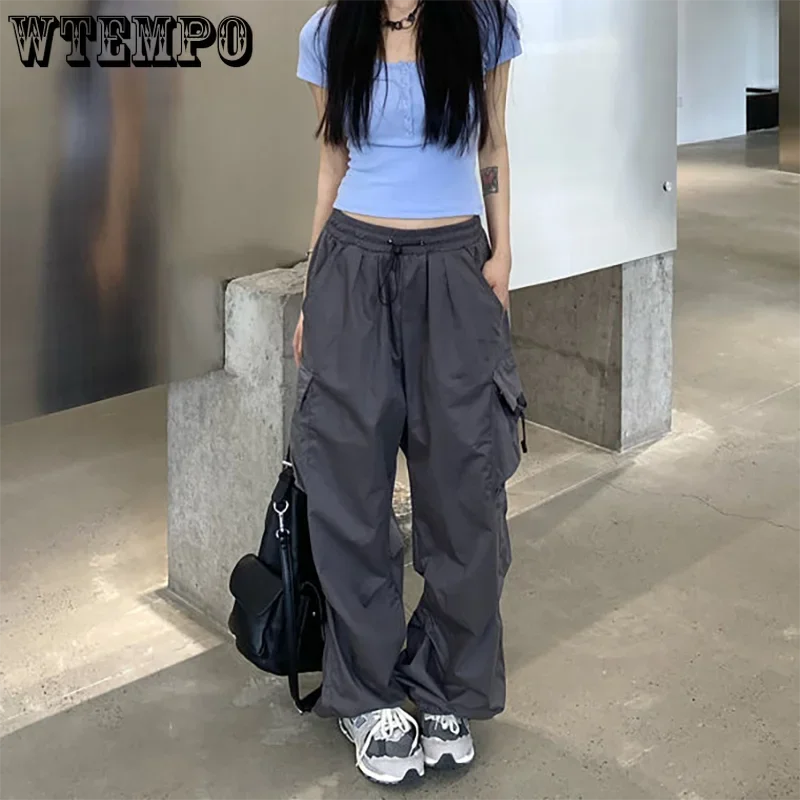 WTEMPO American Retro Casual Cargo Pants Women Spring Summer Versatile Straight Leggings Solid Loose Wide Leg Pants Streetwear
WTEMPO American Retro Casual Cargo Pants Women Spring Summer Versatile Straight Leggings Solid Loose Wide Leg Pants Streetwear