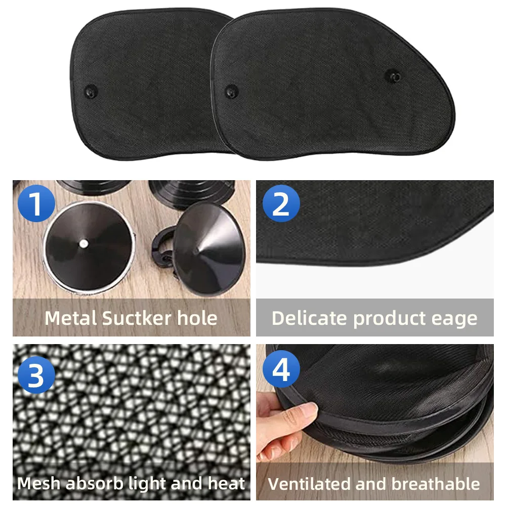 2Pcs Car Side Sun Shade 66*38cm Side Window Sunshade Cover Mesh Visor Shield UV Protection Car Interior Accessories Universal
2Pcs Car Side Sun Shade 66*38cm Side Window Sunshade Cover Mesh Visor Shield UV Protection Car Interior Accessories Universal