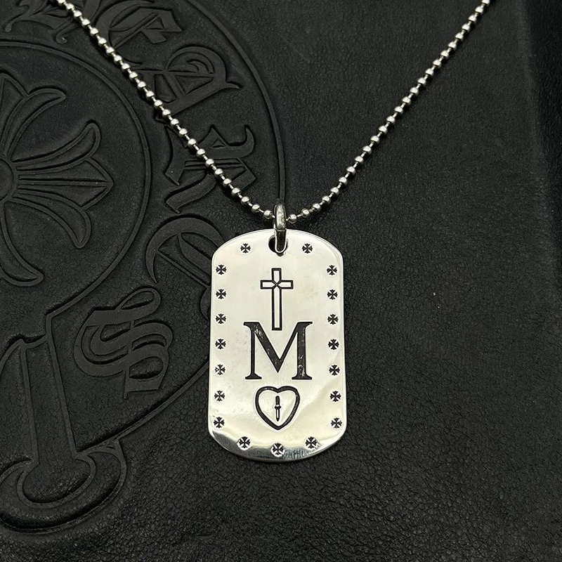 S925 Pure Silver wholesale trendy Thai silver retro peach heart cross tag necklace nameplate
S925 Pure Silver wholesale trendy Thai silver retro peach heart cross tag necklace nameplate