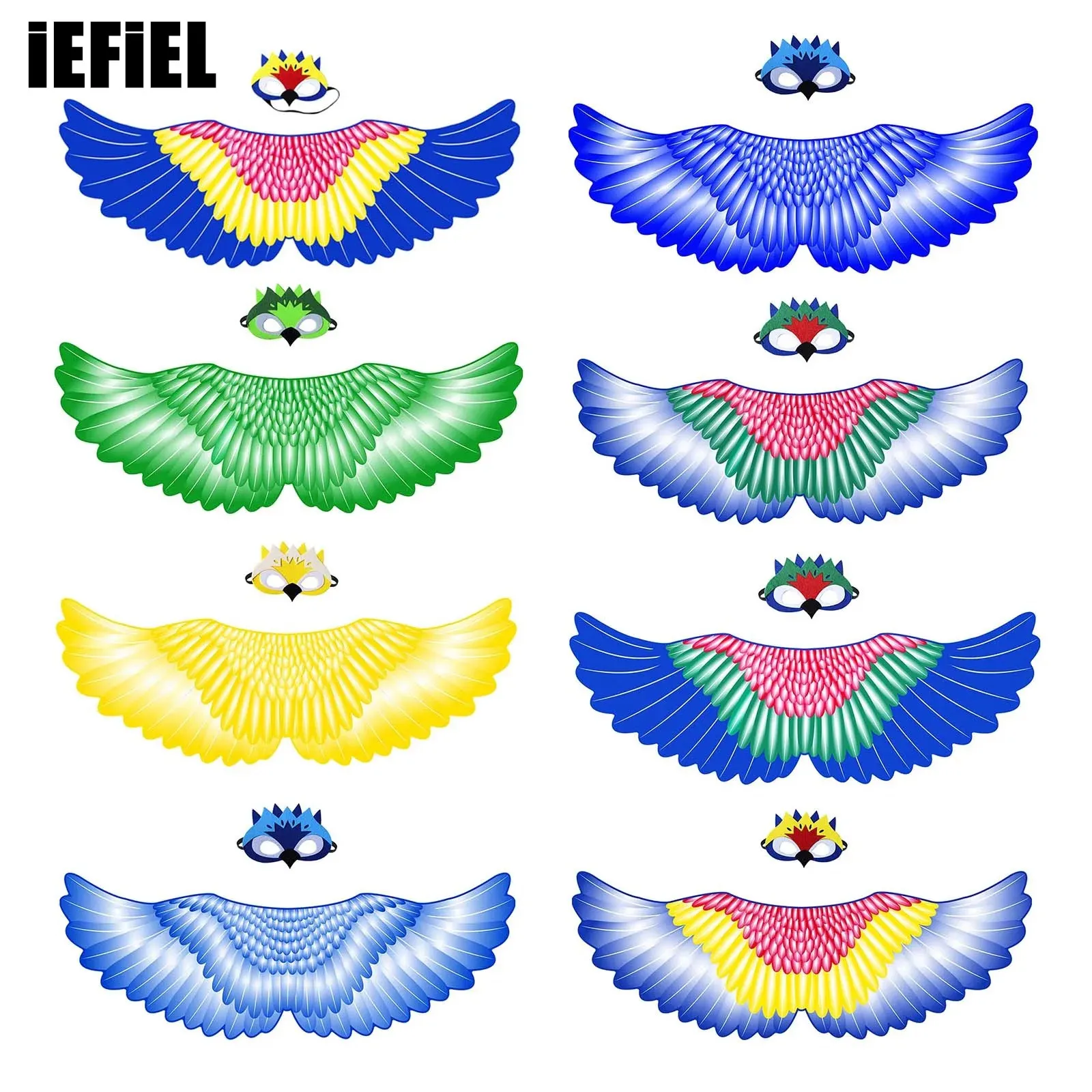 Kids Parrot Cape Mask Sets Color Block Elastic Strap Design Costume Accessory for Masquerade Themed Party Stage Performance
Kids Parrot Cape Mask Sets Color Block Elastic Strap Design Costume Accessory for Masquerade Themed Party Stage Performance