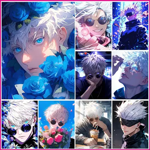 Anime Satoru Gojo 5D DIY Diamond Painting Kit Jujutsu Kaisen Cross Embroidery Handmade Mosaic Art Home Decoration Gift