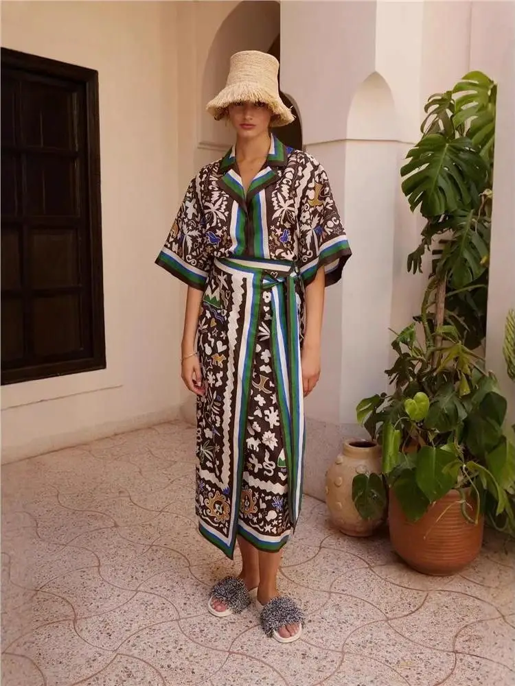 Casual Lantern Sleeve Long Dress Women's Set Beach Vacation Skirt Cleanfit H Version Linen Fabric Summer Season Guangzhou Made
Casual Lantern Sleeve Long Dress Women's Set Beach Vacation Skirt Cleanfit H Version Linen Fabric Summer Season Guangzhou Made