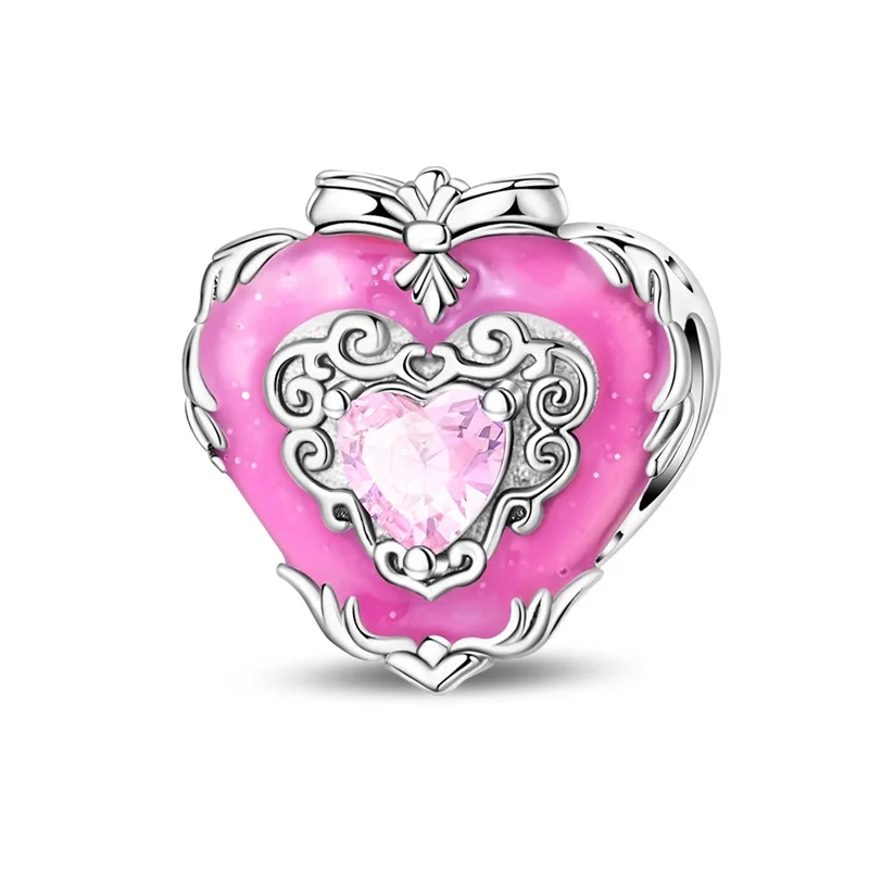 925 Sterling Silver Pink Heart Shape Charms Beads For Women Fit Original Bracelet DIY Birthday Party Jewelry Gifts
925 Sterling Silver Pink Heart Shape Charms Beads For Women Fit Original Bracelet DIY Birthday Party Jewelry Gifts